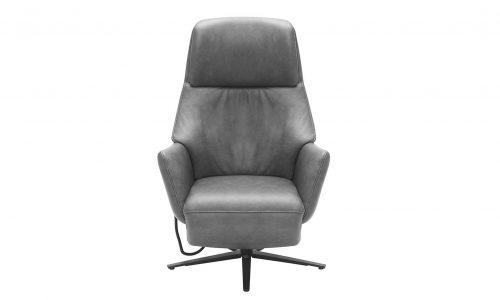 fauteuil relaxation cuir gris