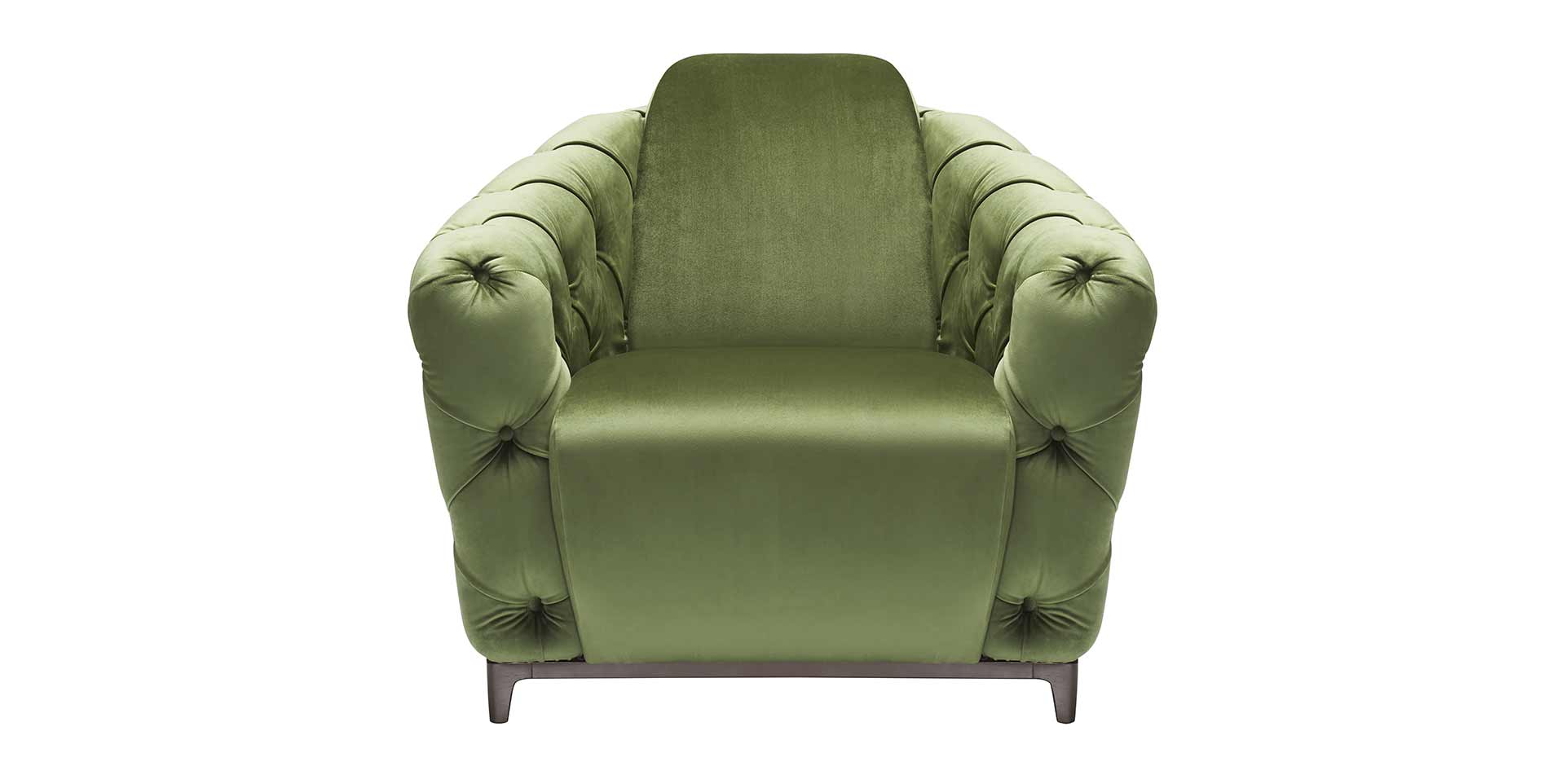 fauteuil velours vert