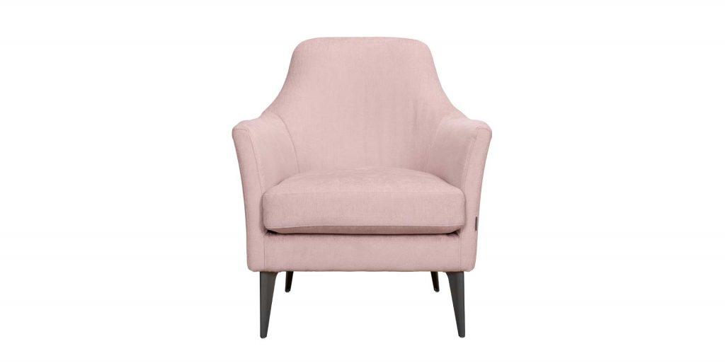 fauteuil en tissu rose