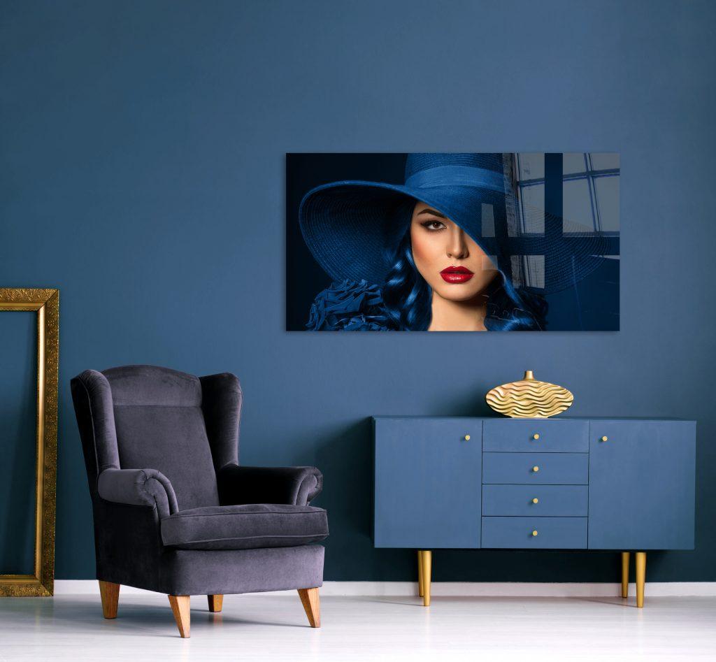 Tableau art bleu