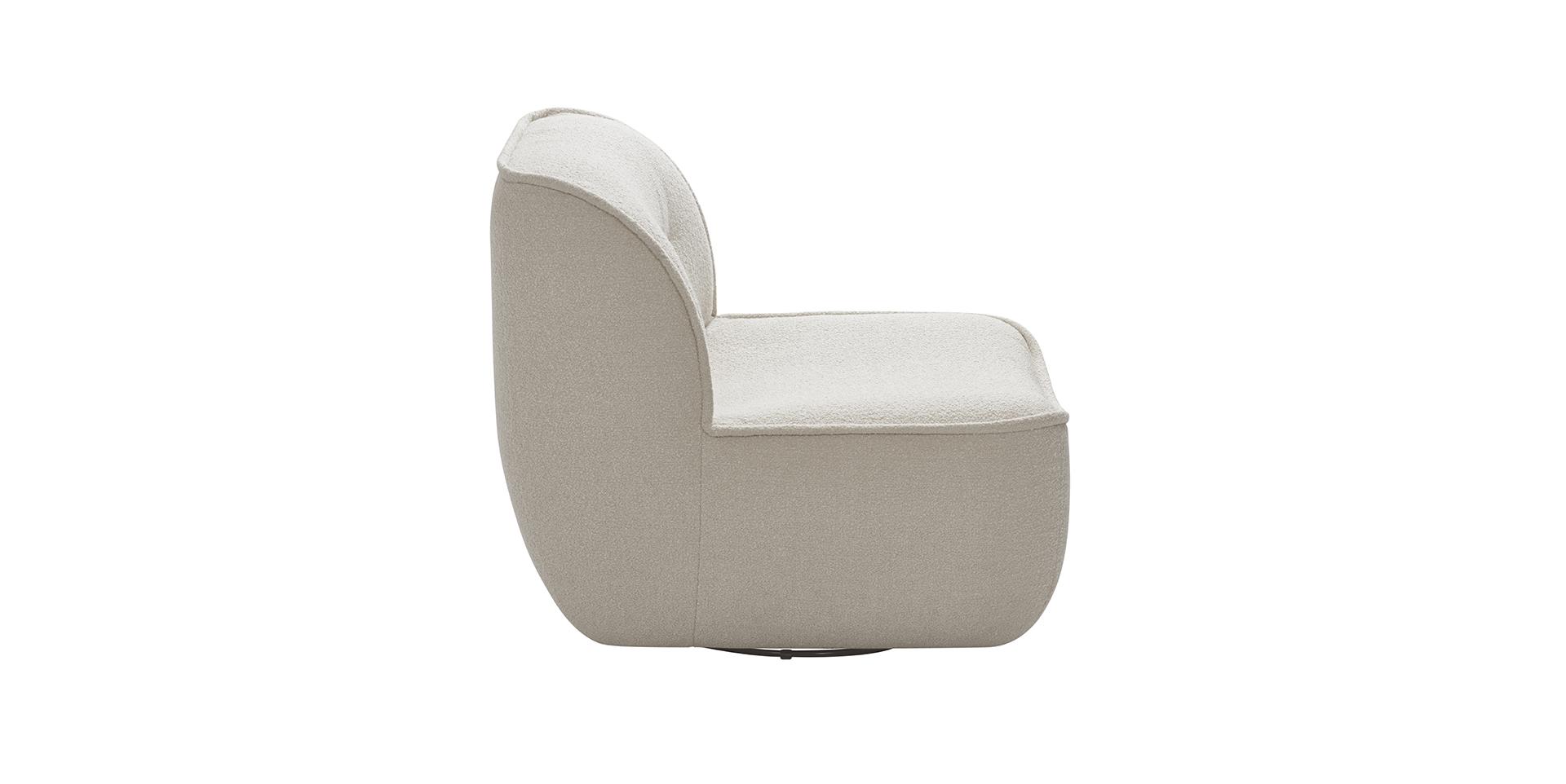 fauteuil en tissus blanc