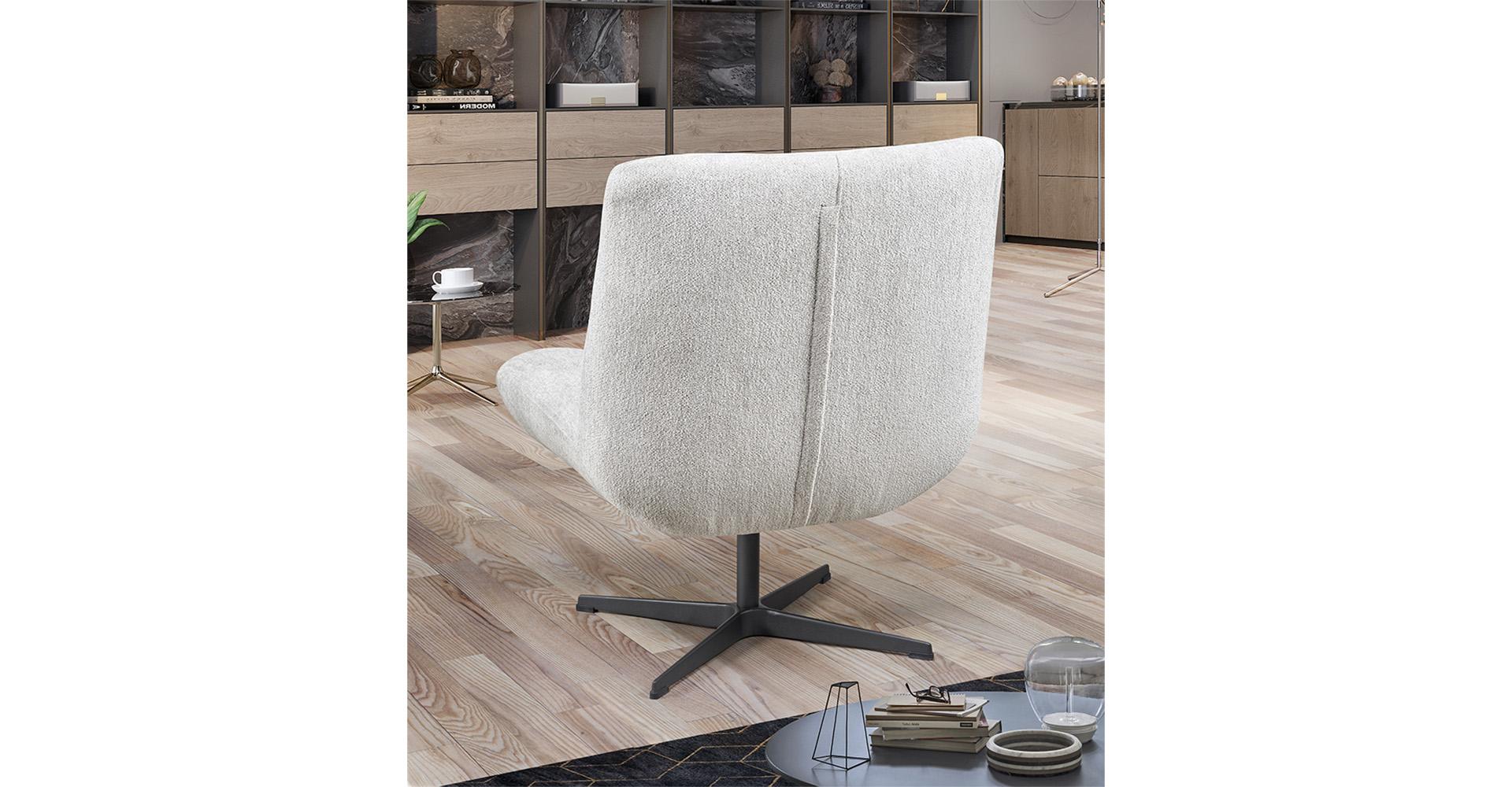 Fauteuil en tissu pivotant ANGELE slider image n°3