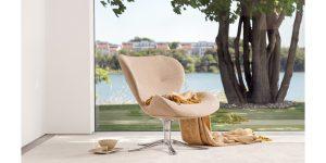 Fauteuil pivotant tissu