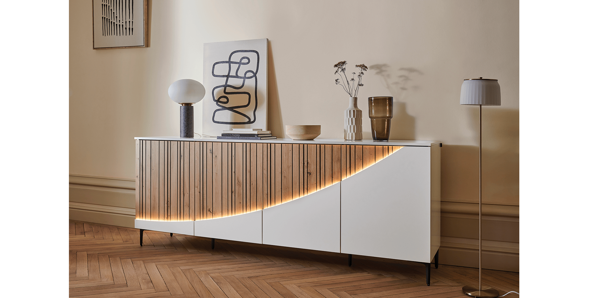 Buffet 4 portes TOPAZE slider image n°1
