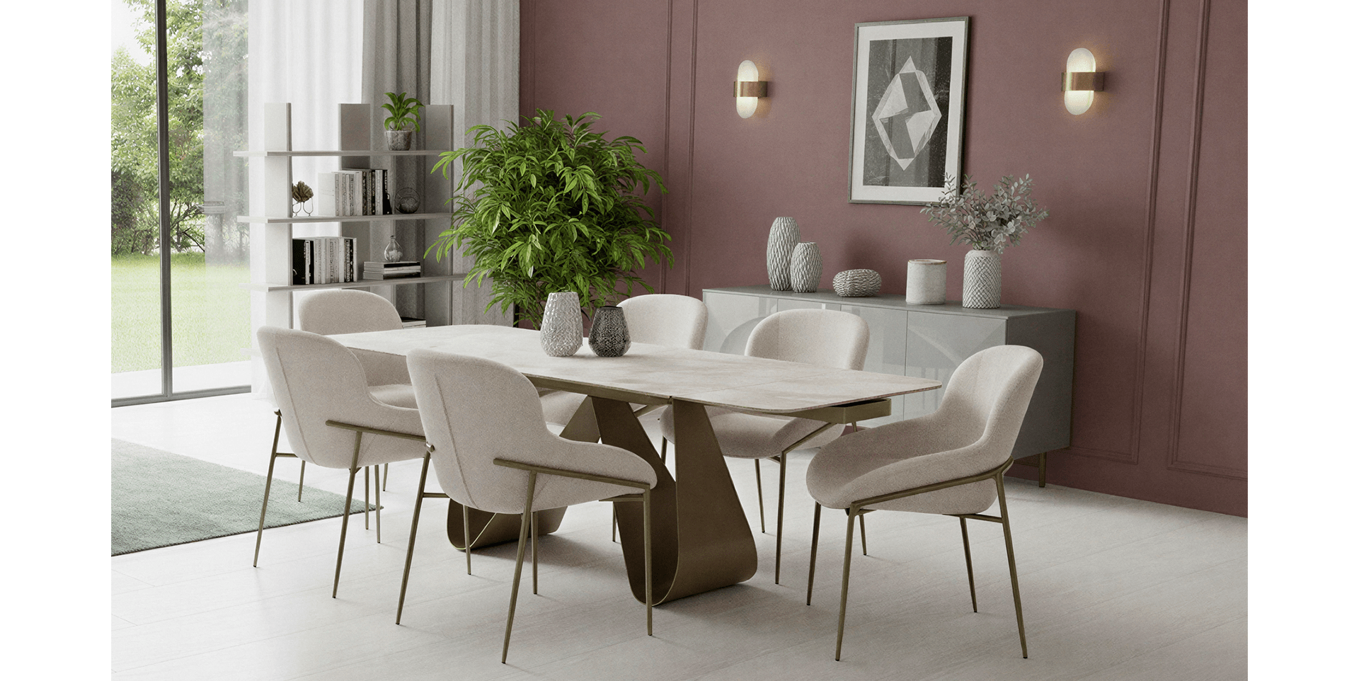 Table de salle à manger ALESSIA slider image n°1