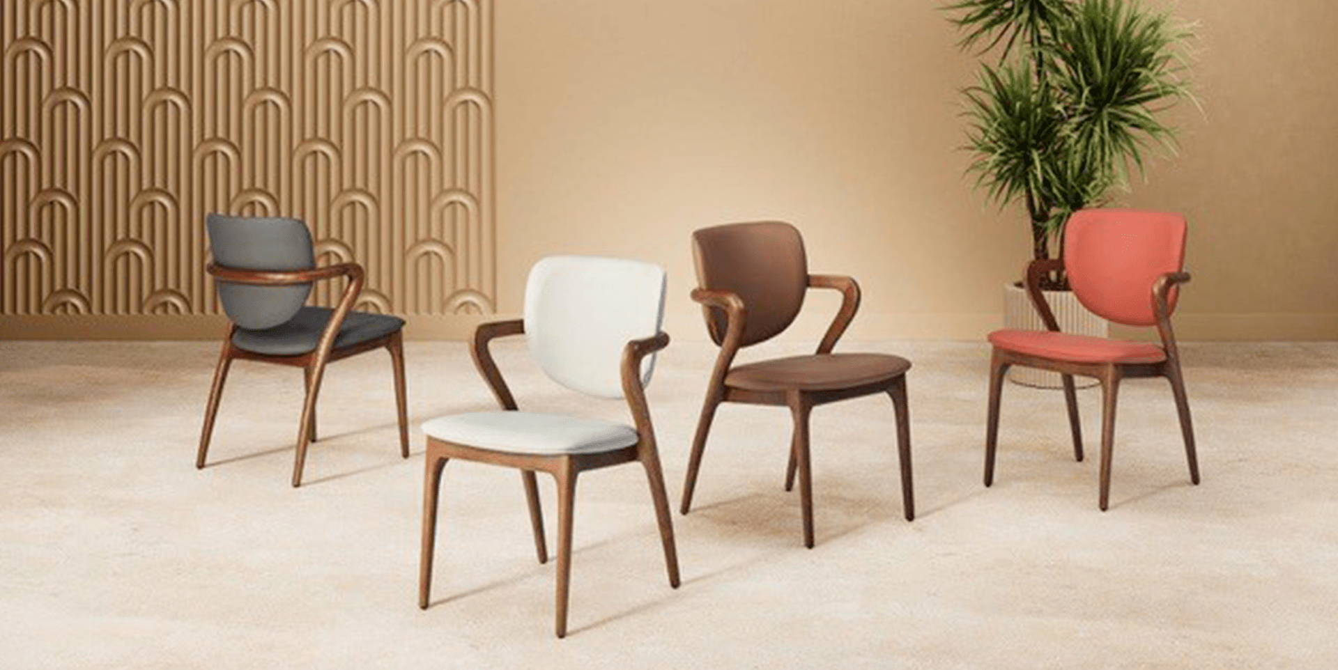 Chaise en cuir TEMPEST slider image n°1